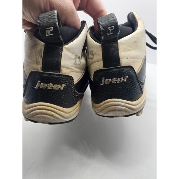 Vintage Air Jordan Jeter Molded Cleats Shoes‎ Black & White 2005 Size 12 - Picture 4 of 15